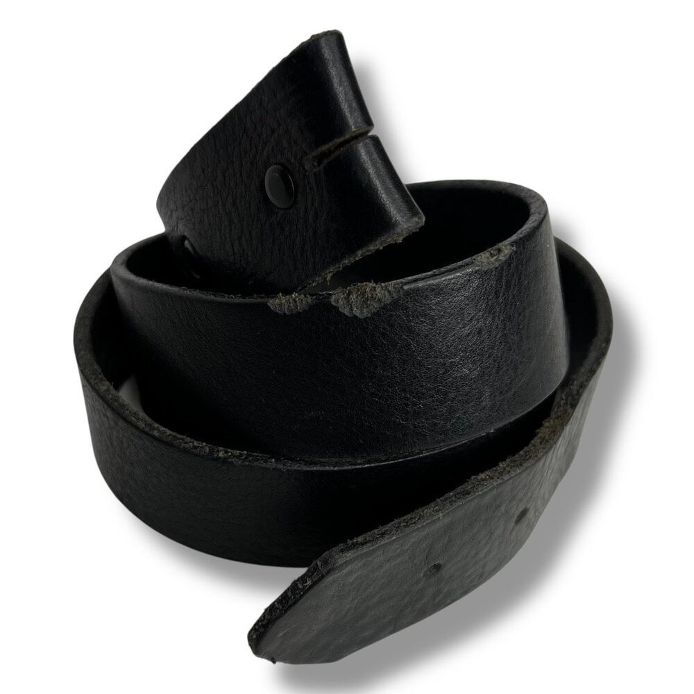 Justin Black American Made Top Grain Cowhide Leather No Buckle Belt 36